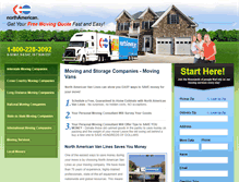 Tablet Screenshot of northamericanvanlines.com